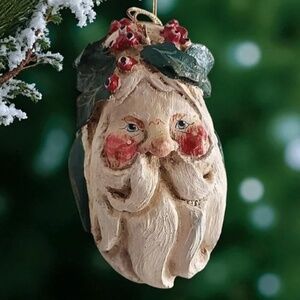 Vintage House of Hatten 1988 Santa Claus Head Ornament